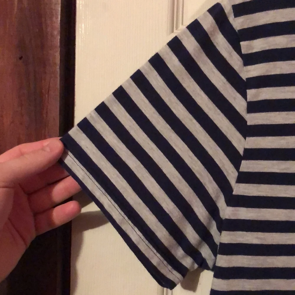 Goodfellow & Co. Gray & Blue Striped T-Shirt Mens Large L Standard Fit - Picture 6 of 12